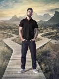 WROGN Solid Men Polo Neck Black T-Shirt