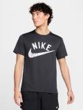 NIKE Printed Men Round Neck Black T-Shirt