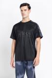 ADIDAS Printed Men Crew Neck Black T-Shirt