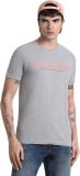 JACK & JONES Typography Men Crew Neck Grey T-Shirt