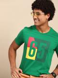 United Colors of Benetton Solid Men Round Neck Green T-Shirt