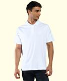 Calvin Klein Jeans Solid Men Polo Neck White T-Shirt