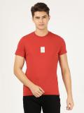 Wrangler Printed Men Round Neck Red T-Shirt