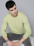 ether Solid Men Round Neck Green T-Shirt