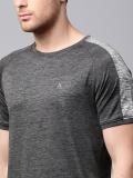 HRX by Hrithik Roshan Self Design Men Round Neck Grey T-Shirt