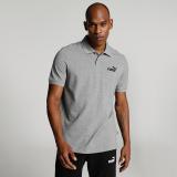 PUMA Solid Men Polo Neck Grey T-Shirt