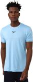 REEBOK Solid Men Round Neck Blue T-Shirt