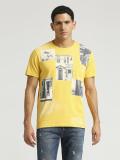 Pepe Jeans Printed Men Round Neck Yellow T-Shirt