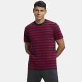 JOCKEY Striped Men Round Neck Red T-Shirt