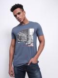 LEE Printed Men Round Neck Grey T-Shirt