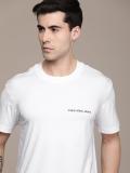 Calvin Klein Jeans Solid Men Crew Neck White T-Shirt