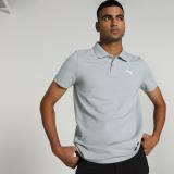 PUMA Solid Men Polo Neck Grey T-Shirt