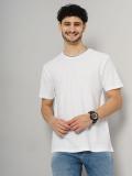 Celio Solid Men Round Neck White T-Shirt