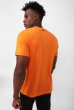 REEBOK Graphic Print Men Round Neck Orange T-Shirt