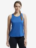 JOCKEY Casual Sleeveless Graphic Print Women Blue Top