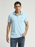 Pepe Jeans Solid Men Polo Neck Blue T-Shirt