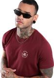 WROGN Solid Men Round Neck Maroon T-Shirt