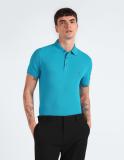 TOMMY HILFIGER Solid Men Polo Neck Blue T-Shirt