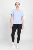 ADIDAS Printed Women Round Neck Blue T-Shirt