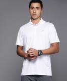 ADIDAS Solid Men Polo Neck White T-Shirt