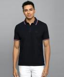 Allen Solly Solid Men Polo Neck Dark Blue T-Shirt