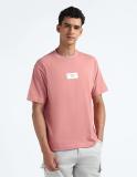 FLYING MACHINE Printed Men Round Neck Pink T-Shirt