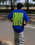 Veirdo Printed Men Round Neck Blue T-Shirt