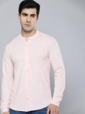 ether Solid Men Henley Neck Pink T-Shirt