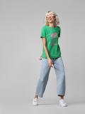 ONLY Printed Women Round Neck Green T-Shirt