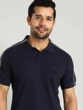 INDIAN TERRAIN Colorblock Men Polo Neck Black T-Shirt