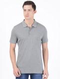 JOCKEY Solid Men Polo Neck Grey T-Shirt