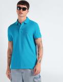 TOMMY HILFIGER Solid Men Polo Neck Blue T-Shirt