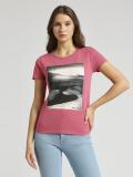 Pepe Jeans Graphic Print Women Round Neck Pink T-Shirt