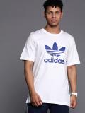 ADIDAS ORIGINALS Printed Men Round Neck Blue T-Shirt