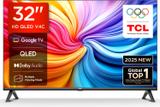 TCL V4C 80.04 cm (32 inch) QLED HD Ready Smart Google TV 2025 Edition 100% Color Volume Plus | 16W Dolby Audio | Google Assitant | Chromecast built-in | Slim Design 32V4C