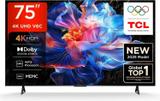 TCL V6C 189 cm (75 inch) Ultra HD (4K) LED Smart Google TV 2025 Edition with MEMC | Dolby Vision-Atmos | HVA Panel & Metallic Bezel-Less 75V6C