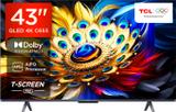 TCL C655 108 cm (43 inch) QLED Ultra HD (4K) Smart Google TV T-SCREEN |Dolby Vision-Atmos | Hands-Free Voice Control 43C655