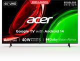 Acer Ultra I Series 163.8 cm (65 inch) Ultra HD (4K) LED Smart Google TV 2025 Edition AR65UDGGU2875BD