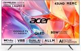 Acer Super Series 108 cm (43 inch) QLED Ultra HD (4K) Smart Google TV with Android 14 (Black) | MEMC | ALLM | VRR | AI Picture Optimisation | 80W PRO Speakers | GIGA Bass | Dolby Vision-Atmos AR43QDXGU2875AT