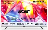 Acer Super Series 138.7 cm (55 inch) QLED Ultra HD (4K) Smart Google TV with Android 14 (Black) | MEMC | ALLM | VRR | AI Picture Optimisation | 80W PRO Speakers | GIGA Bass | Dolby Vision-Atmos AR55QDXGU2875AT