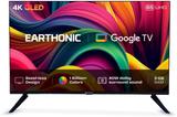 EARTHONIC 164 cm (65 inch) QLED Ultra HD (4K) Smart Android TV with Table Stand, Remote, Manual, Screws, Warranty Card, Wall Mount, Power Cell E65UHD4KQ11GS24