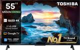 TOSHIBA 139 cm (55 inch) QLED Ultra HD (4K) Smart Google TV with Full Array Local Dimming, 49W Power Bass Woofer and HSR 120 55M550NP