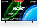 Acer Ultra I Series 138.7 cm (55 inch) Ultra HD (4K) LED Smart Google TV 2025 Edition AR55UDGGU2875BD