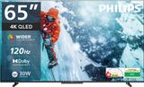 PHILIPS 164 cm (65 inch) QLED Ultra HD (4K) Smart Google TV 2025 Edition with Dolby Vision |30W Dolby Atmos | 120Hz Refresh Rate | HDR 10+ |Wider Colour Gamut | Ultra Narrow Bezel | 32 GB Storage 65PQT8100/94