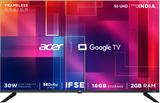 Acer G plus Series 127 CM (50 inch) Ultra HD (4K) LED Smart Google TV with (black) 2024 Model AR50UDGGR2851AD