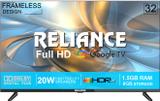 Reliance 80 cm (32 inch) Full HD LED Smart Google TV with Metal Body, Frameless Design & Voice Remote RGT32GTM2487