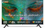 Sansui 140 cm (55 inch) Ultra HD (4K) LED Smart Android TV with Dolby Audio and DTS (Mystique Black) JSW55ASUHD