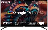 Aiwa 109.22 cm (43 inch) Ultra HD (4K) LED Smart Google TV with 1N Remot Control| |4N Screw| |1N User Manual with Warranty Card| |1N Set Table Stand, 1N Wallmount| |2N Batteries (AAA) 43AINSK108GTX1H3BB