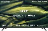 Acer 108 cm (43 inch) Ultra HD (4K) LED Smart Google TV AR43UDLGU2875AT