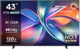 Hisense 43E7Q 108 cm (43 inch) QLED Ultra HD (4K) Smart VIDAA TV 2025 Edition with Dolby Vision Atmos, 120 High Refresh Rate, AI 4K Upscaler 43E7Q